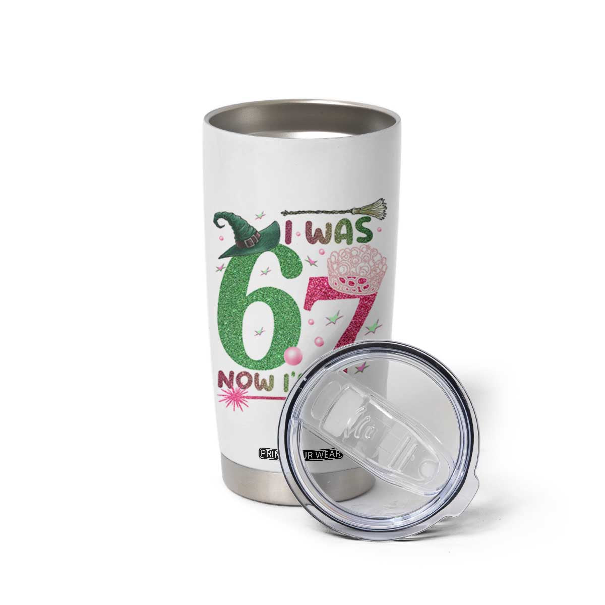 Birthday Girl I Was 6 Now I Am 7 Tumbler Cup Gift For Alpha Kids TS12 Print Your Wear