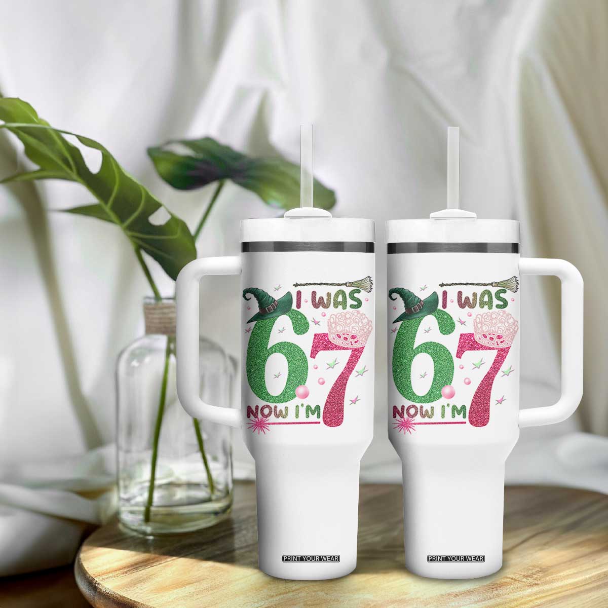 Birthday Girl I Was 6 Now I Am 7 Tumbler With Handle Gift For Alpha Kids TS12 Print Your Wear