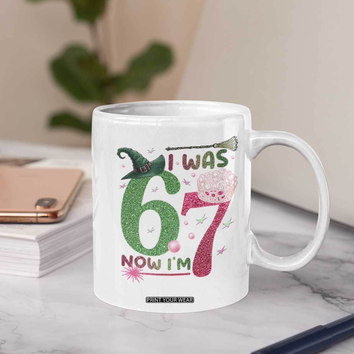Birthday Girl I Was 6 Now I Am 7 Coffee Mug Gift For Alpha Kids TS12 Print Your Wear