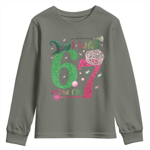 Birthday Girl I Was 6 Now I Am 7 Youth Sweatshirt Gift For Alpha Kids TS12 Military Green Print Your Wear