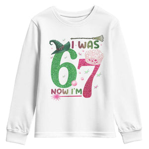 Birthday Girl I Was 6 Now I Am 7 Youth Sweatshirt Gift For Alpha Kids TS12 White Print Your Wear