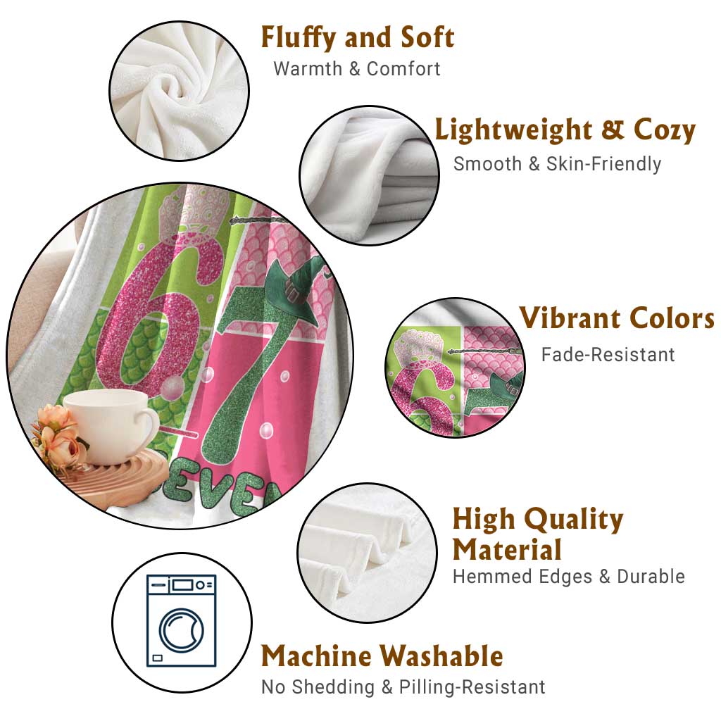 I Was Six Now I Am Seven Throw Blanket Fantasy Birthday Girl TS12 Print Your Wear