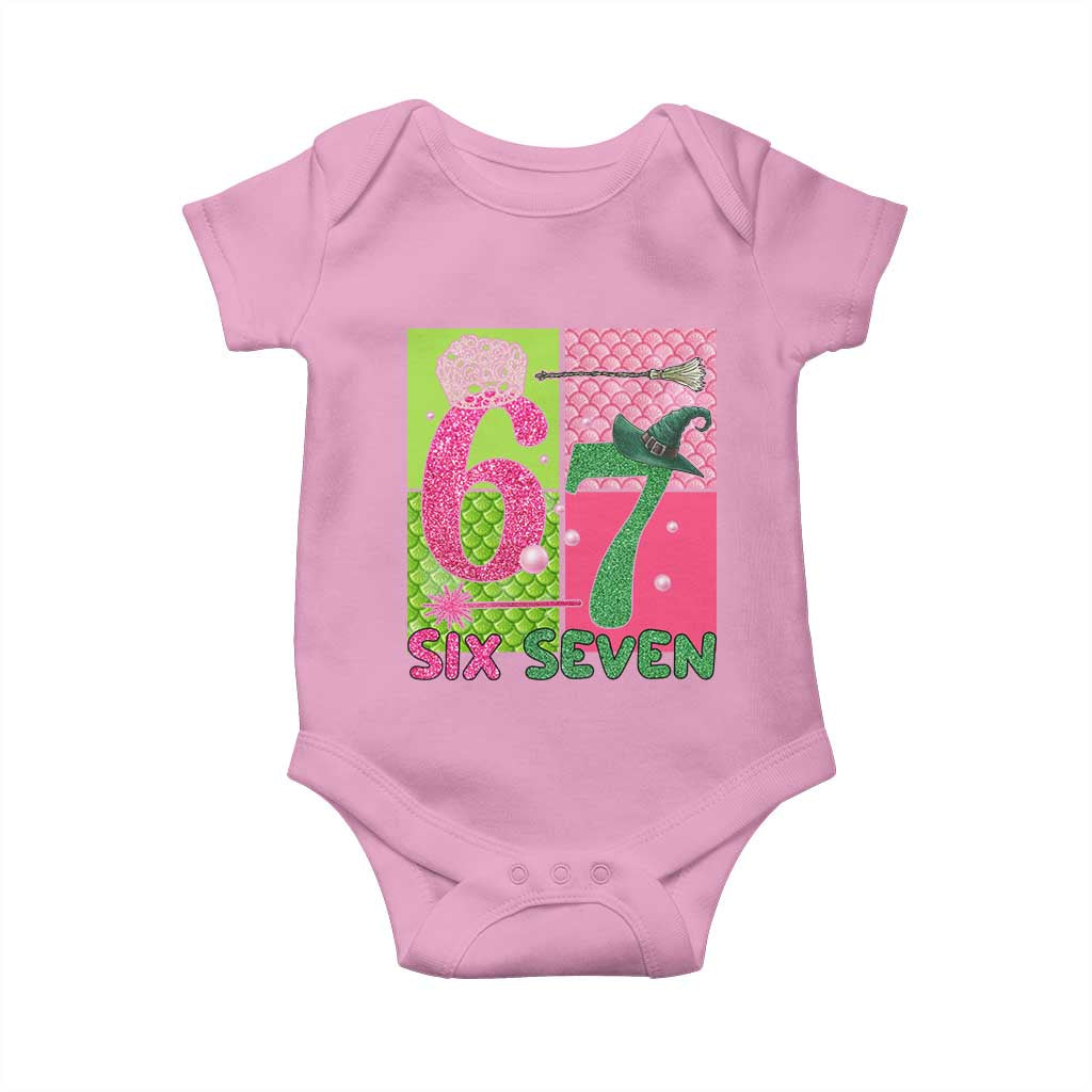 I Was Six Now I Am Seven Baby Onesie Fantasy Birthday Girl TS12 Light Pink Print Your Wear