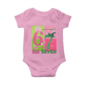 I Was Six Now I Am Seven Baby Onesie Fantasy Birthday Girl TS12 Light Pink Print Your Wear