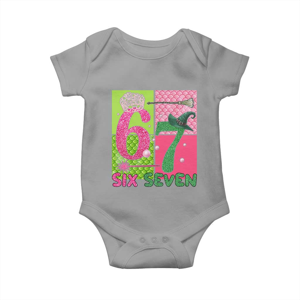 I Was Six Now I Am Seven Baby Onesie Fantasy Birthday Girl TS12 Sport Gray Print Your Wear