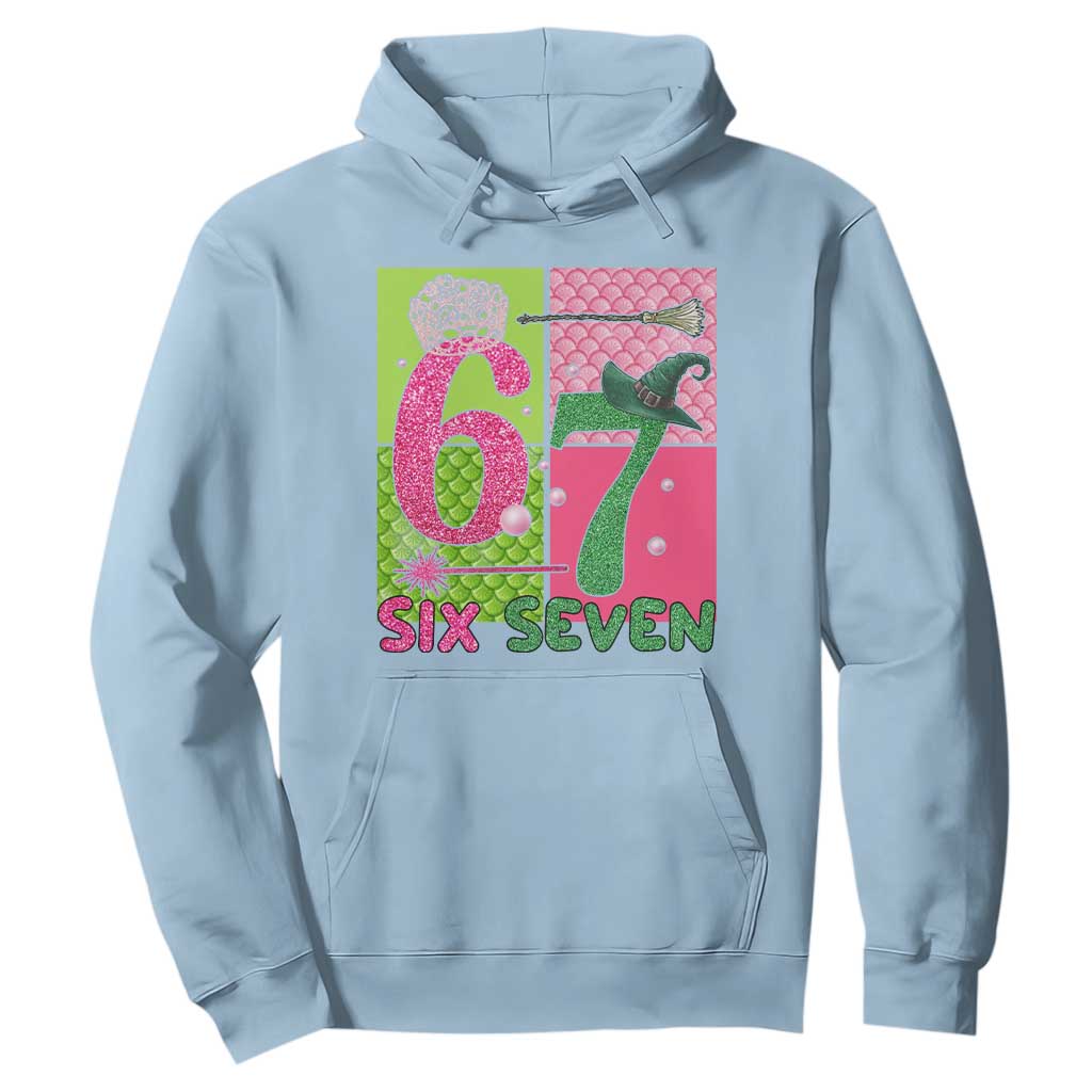 I Was Six Now I Am Seven Hoodie Fantasy Birthday Girl TS12 Light Blue Print Your Wear