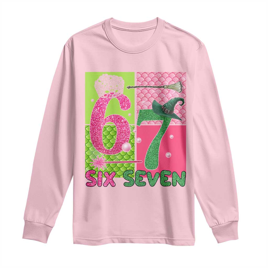 I Was Six Now I Am Seven Long Sleeve Shirt Fantasy Birthday Girl TS12 Light Pink Print Your Wear