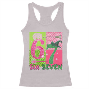 I Was Six Now I Am Seven Racerback Tank Top Fantasy Birthday Girl TS12 Ice Gray Print Your Wear