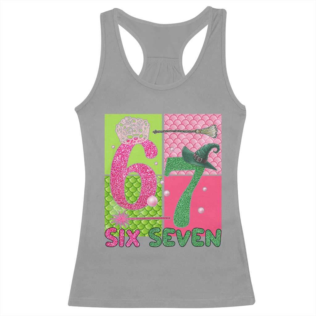 I Was Six Now I Am Seven Racerback Tank Top Fantasy Birthday Girl TS12 Sport Gray Print Your Wear