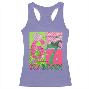 I Was Six Now I Am Seven Racerback Tank Top Fantasy Birthday Girl TS12 Violet Print Your Wear