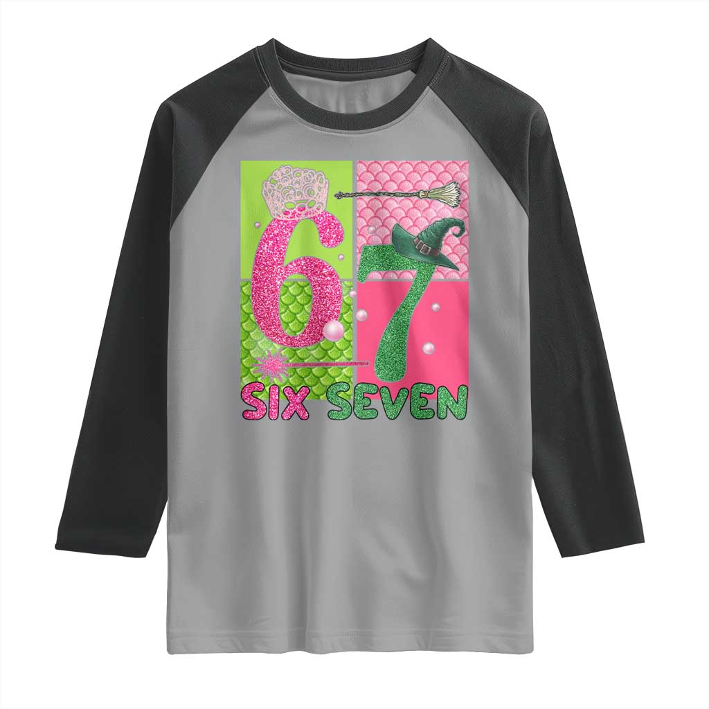 I Was Six Now I Am Seven Raglan Shirt Fantasy Birthday Girl TS12 Sport Gray Black Print Your Wear