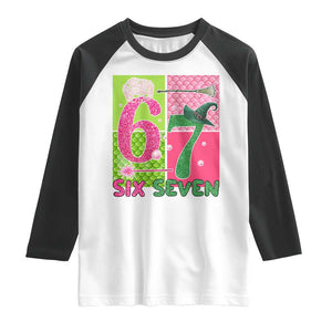 I Was Six Now I Am Seven Raglan Shirt Fantasy Birthday Girl TS12 White Black Print Your Wear