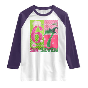I Was Six Now I Am Seven Raglan Shirt Fantasy Birthday Girl TS12 White Purple Print Your Wear