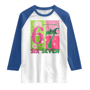 I Was Six Now I Am Seven Raglan Shirt Fantasy Birthday Girl TS12 White Royal Print Your Wear