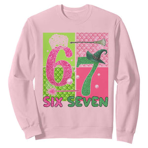 I Was Six Now I Am Seven Sweatshirt Fantasy Birthday Girl TS12 Light Pink Print Your Wear