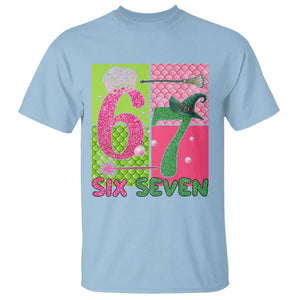 I Was Six Now I Am Seven T Shirt Fantasy Birthday Girl TS12 Light Blue Print Your Wear