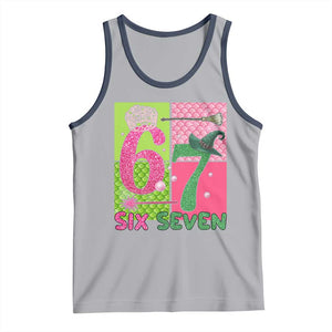 I Was Six Now I Am Seven Tank Top Fantasy Birthday Girl TS12 Athletic Heather Navy Print Your Wear