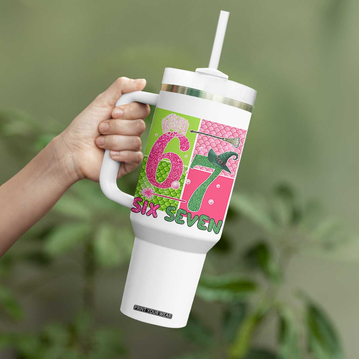 I Was Six Now I Am Seven Tumbler With Handle Fantasy Birthday Girl TS12 Print Your Wear