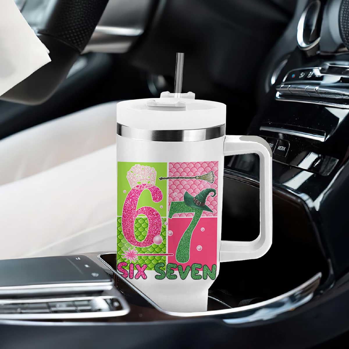 I Was Six Now I Am Seven Tumbler With Handle Fantasy Birthday Girl TS12 Print Your Wear