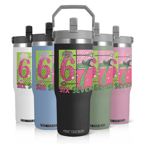 I Was Six Now I Am Seven Flip Straw Tumbler Fantasy Birthday Girl TS12 Print Your Wear