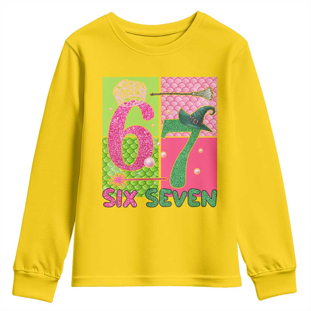 I Was Six Now I Am Seven Youth Sweatshirt Fantasy Birthday Girl TS12 Daisy Print Your Wear