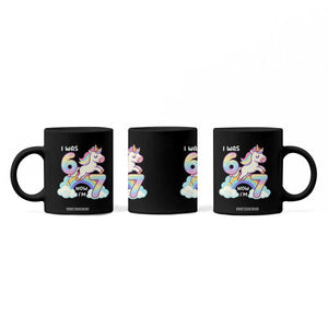 Funny Unicorn I Was 6 Now I Am 7 Coffee Mug Girl Seventh Birthday Gift TS12 Print Your Wear