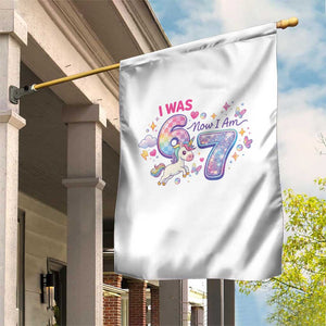 I Was 6 Now I Am 7 Garden Flag Funny Birthday Alpha Kids TS12 Print Your Wear