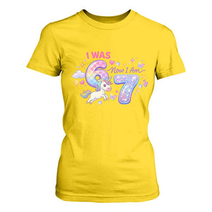 I Was 6 Now I Am 7 T Shirt For Women Funny Birthday Alpha Kids TS12 Daisy Print Your Wear
