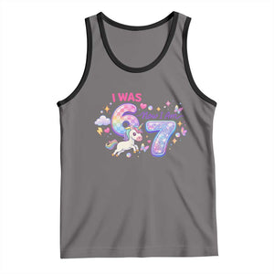I Was 6 Now I Am 7 Tank Top Funny Birthday Alpha Kids TS12 Deep Heather Black Print Your Wear