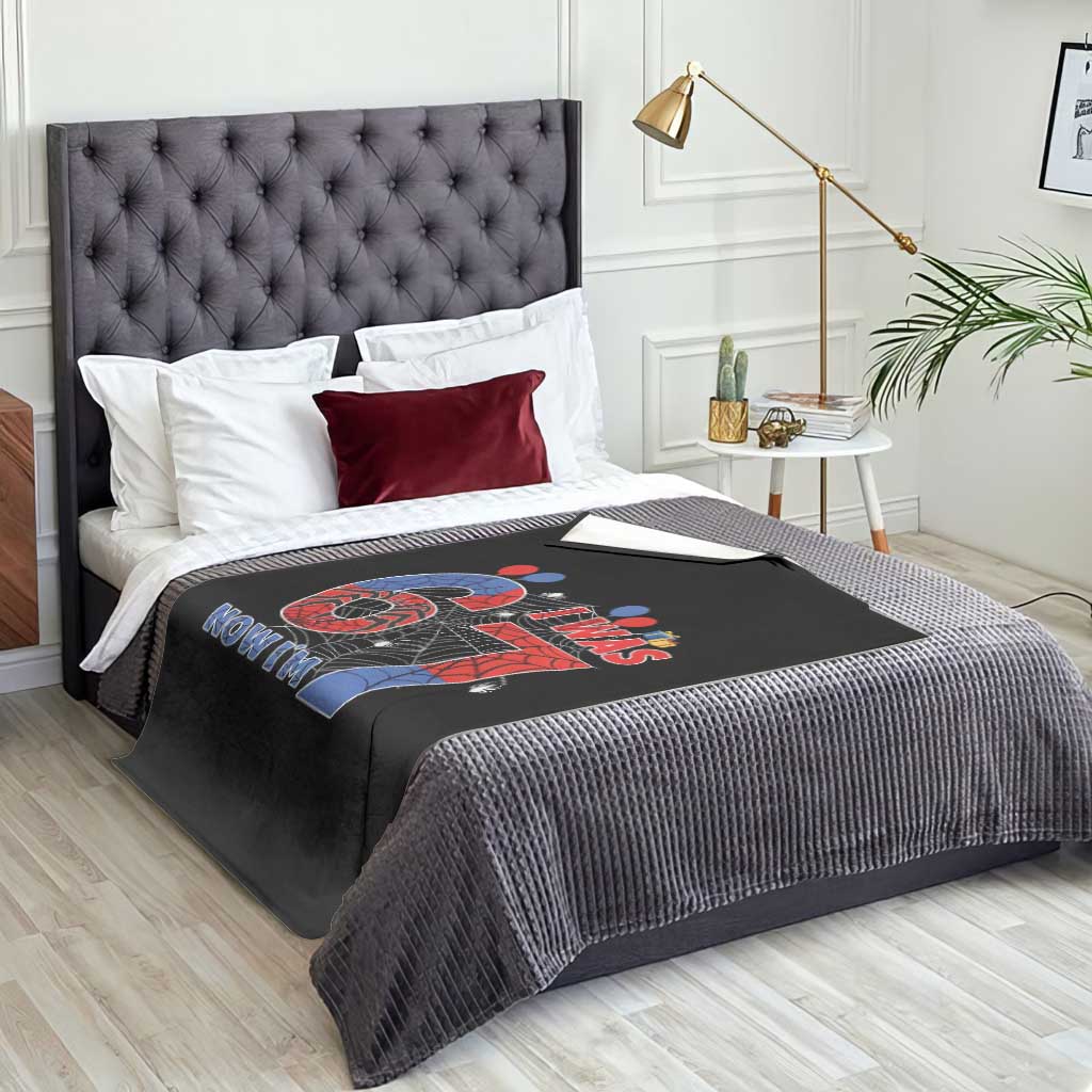 I Was 6 Now I Am 7 Throw Blanket Funny Spider Birthday Boy TS12 Print Your Wear