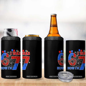 I Was 6 Now I Am 7 4 in 1 Can Cooler Tumbler Funny Spider Birthday Boy TS12 Print Your Wear