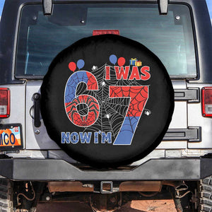 I Was 6 Now I Am 7 Spare Tire Cover Funny Spider Birthday Boy TS12 No hole Black Print Your Wear