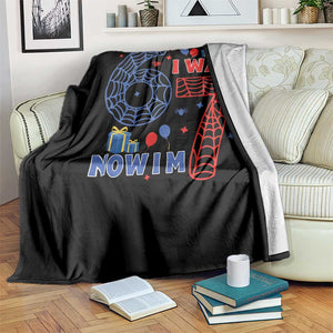 Spider Boy I Was 6 Now I Am 7 Throw Blanket Seventh Birthday Gift TS12 Print Your Wear