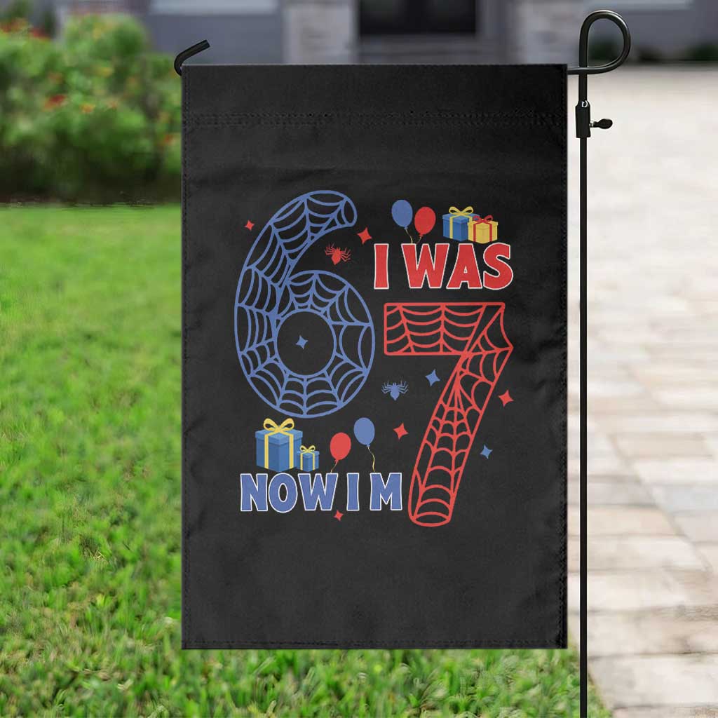 Spider Boy I Was 6 Now I Am 7 Garden Flag Seventh Birthday Gift TS12 Print Your Wear