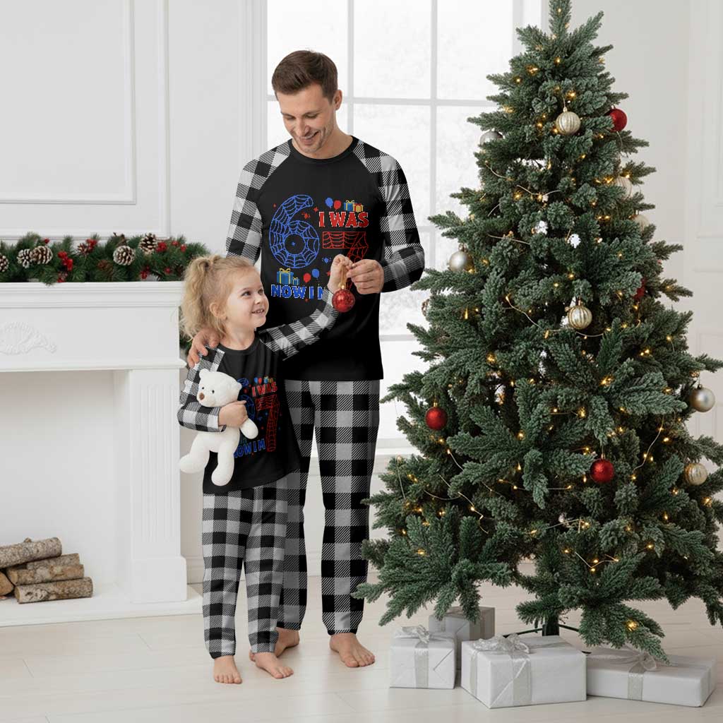 Spider Boy I Was 6 Now I Am 7 Plaid Pajama Set Seventh Birthday Gift TS12 White Plaid Print Your Wear
