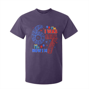 Spider Boy I Was 6 Now I Am 7 T Shirt For Kid Seventh Birthday Gift TS12 Purple Print Your Wear