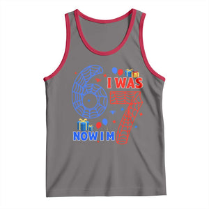 Spider Boy I Was 6 Now I Am 7 Tank Top Seventh Birthday Gift TS12 Deep Heather Red Print Your Wear