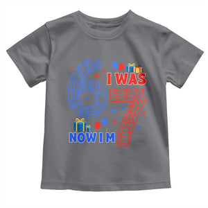 Spider Boy I Was 6 Now I Am 7 Toddler T Shirt Seventh Birthday Gift TS12 Charcoal Print Your Wear