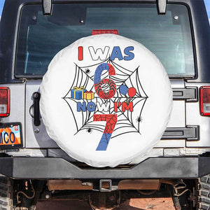 I Was 6 Now I Am 7 Spare Tire Cover Spider Themed Birthday Boy TS12 No hole White Print Your Wear