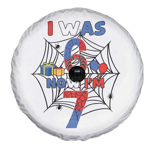 I Was 6 Now I Am 7 Spare Tire Cover Spider Themed Birthday Boy TS12 Print Your Wear