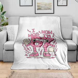 Seven Years Old Birthday Girl Throw Blanket I Was 6 Now I Am 7 TS12 Print Your Wear