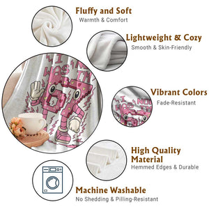 Seven Years Old Birthday Girl Throw Blanket I Was 6 Now I Am 7 TS12 Print Your Wear