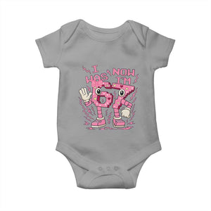 Seven Years Old Birthday Girl Baby Onesie I Was 6 Now I Am 7 TS12 Sport Gray Print Your Wear