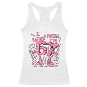 Seven Years Old Birthday Girl Racerback Tank Top I Was 6 Now I Am 7 TS12 White Print Your Wear