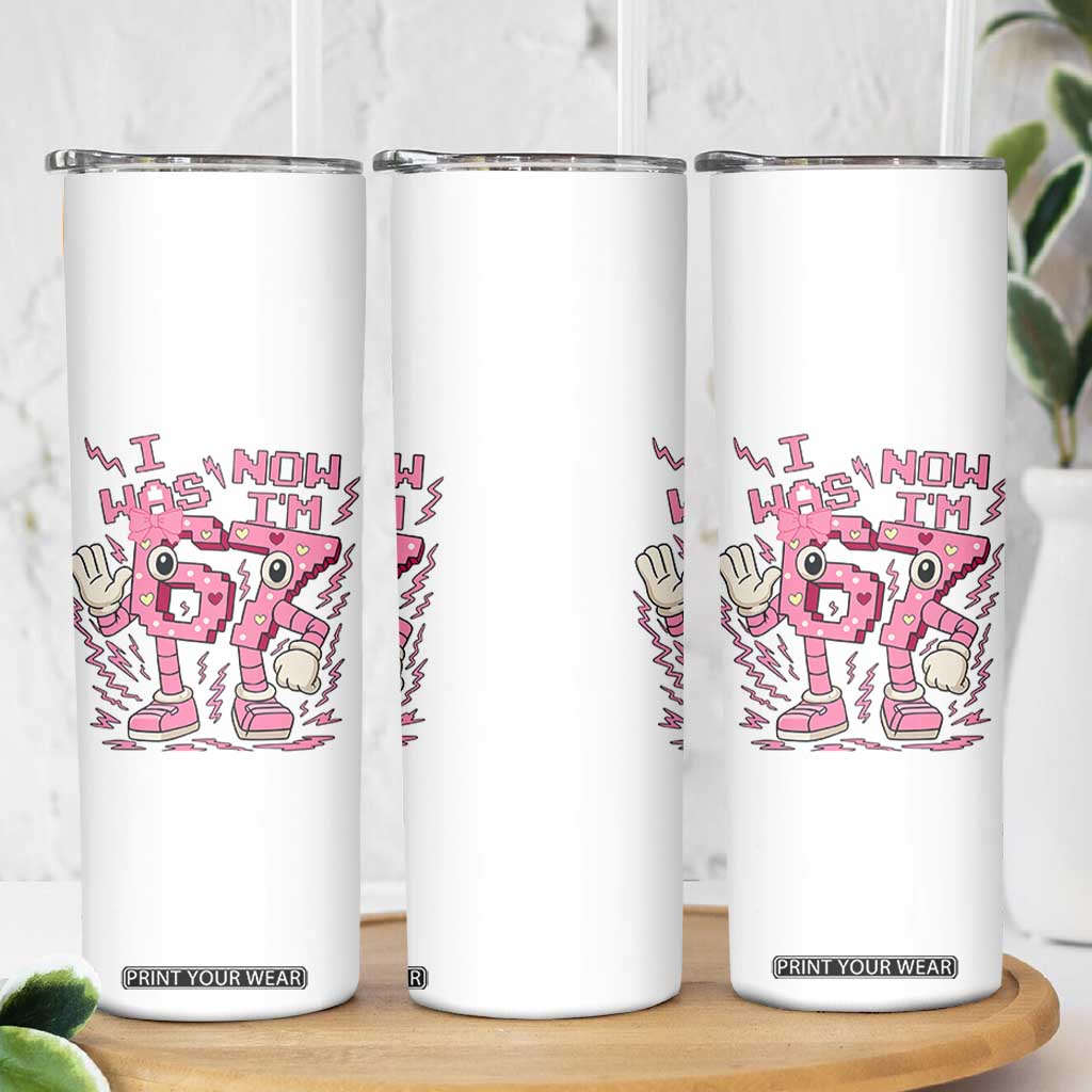 Seven Years Old Birthday Girl Skinny Tumbler I Was 6 Now I Am 7 TS12 Print Your Wear