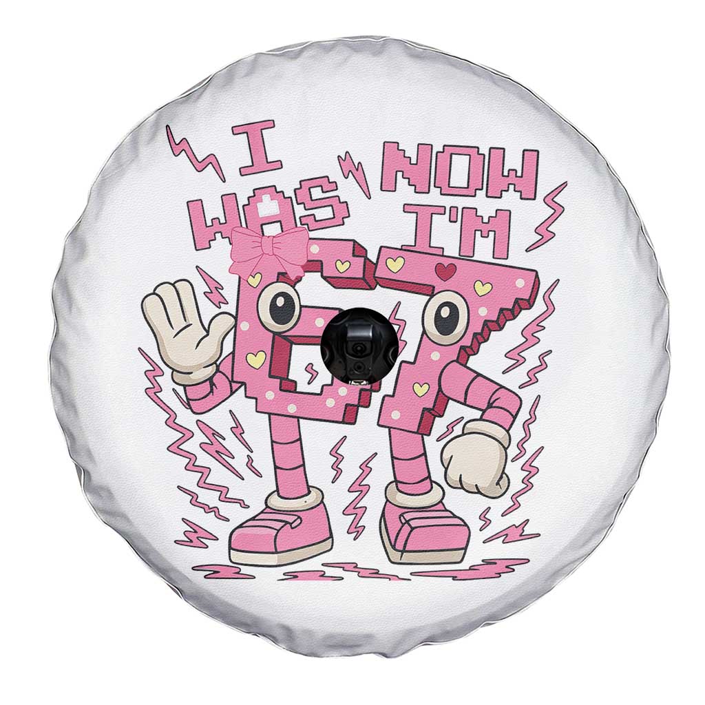 Seven Years Old Birthday Girl Spare Tire Cover I Was 6 Now I Am 7 TS12 Print Your Wear