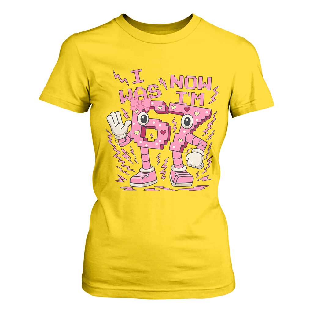Seven Years Old Birthday Girl T Shirt For Women I Was 6 Now I Am 7 TS12 Daisy Print Your Wear