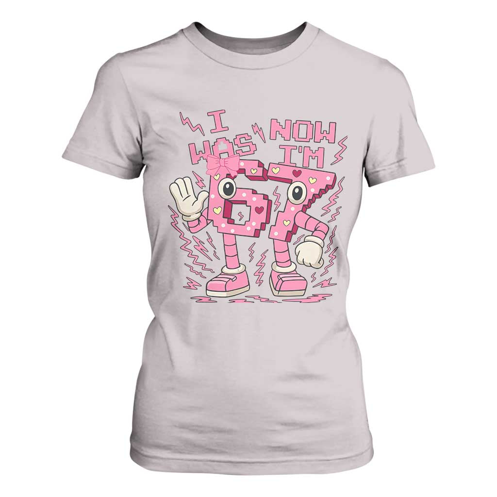 Seven Years Old Birthday Girl T Shirt For Women I Was 6 Now I Am 7 TS12 Ice Gray Print Your Wear