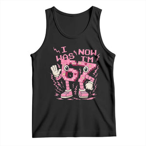 Seven Years Old Birthday Girl Tank Top I Was 6 Now I Am 7 TS12 Black Print Your Wear