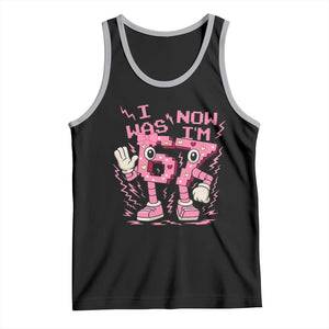 Seven Years Old Birthday Girl Tank Top I Was 6 Now I Am 7 TS12 Black Athletic Heather Print Your Wear